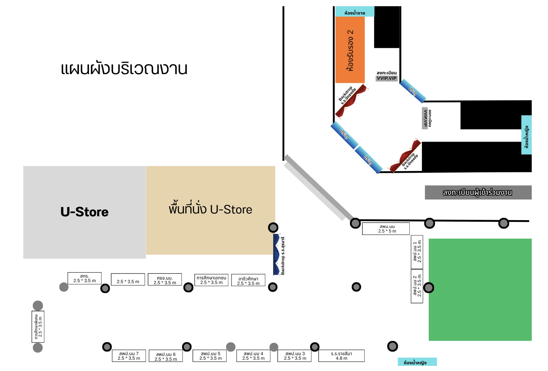 แผนผังบริเวณการจัดงาน